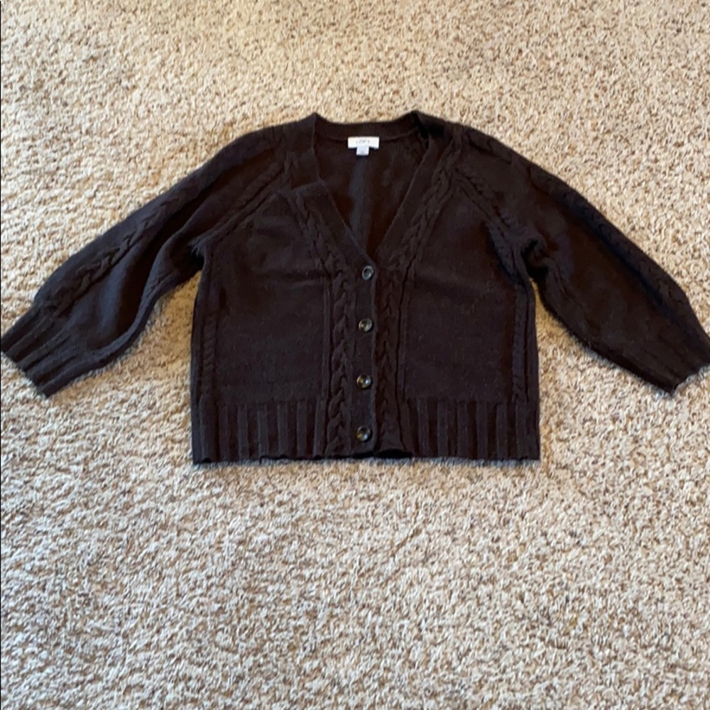 Brown Cardigan Sweater (Wool/Alpaca Fabric)